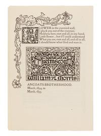 [KELMSCOTT PRESS]. When Adam Delved and Eve Span .... [Ancoats Brotherhood, 1894-5].