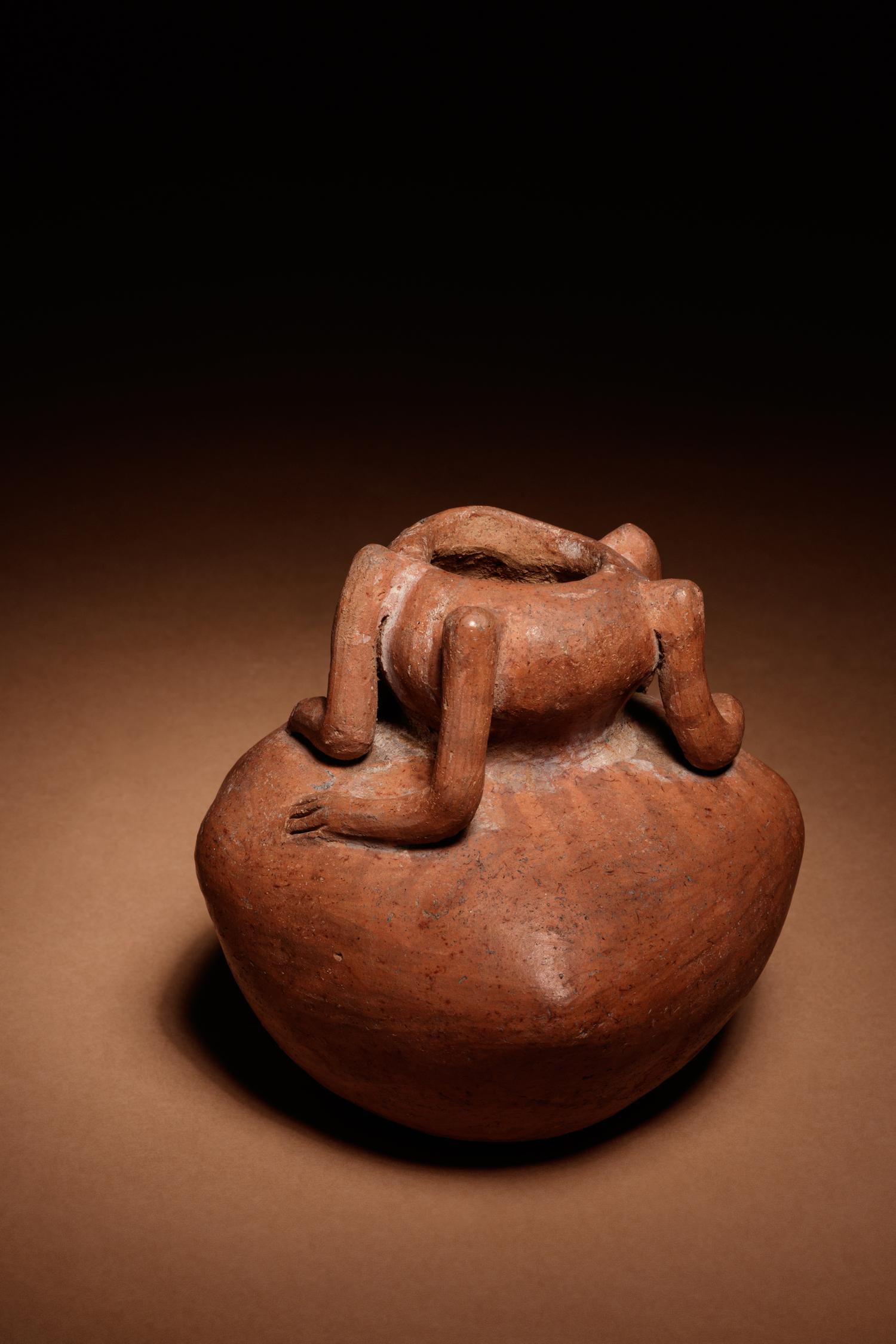 A Nariño Terracotta Frog Vessel