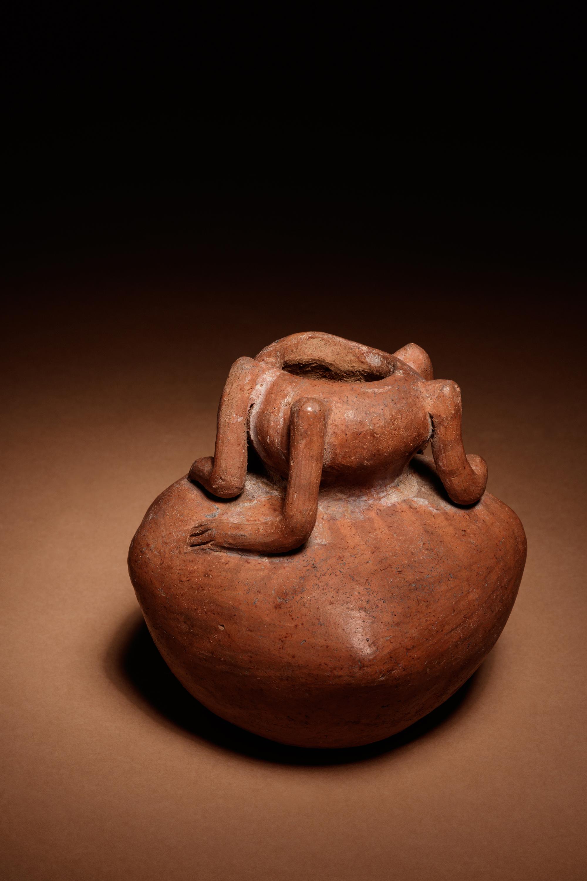 A Nariño Terracotta Frog Vessel