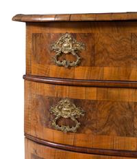 A Continental Burl Walnut Chest of Drawers