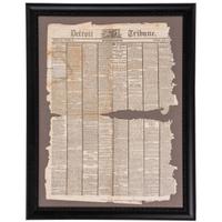 [LINCOLNIANA - ASSASSINATION]. Detroit Tribune. Vol. XXIX, No. 234. 15 April 1865.