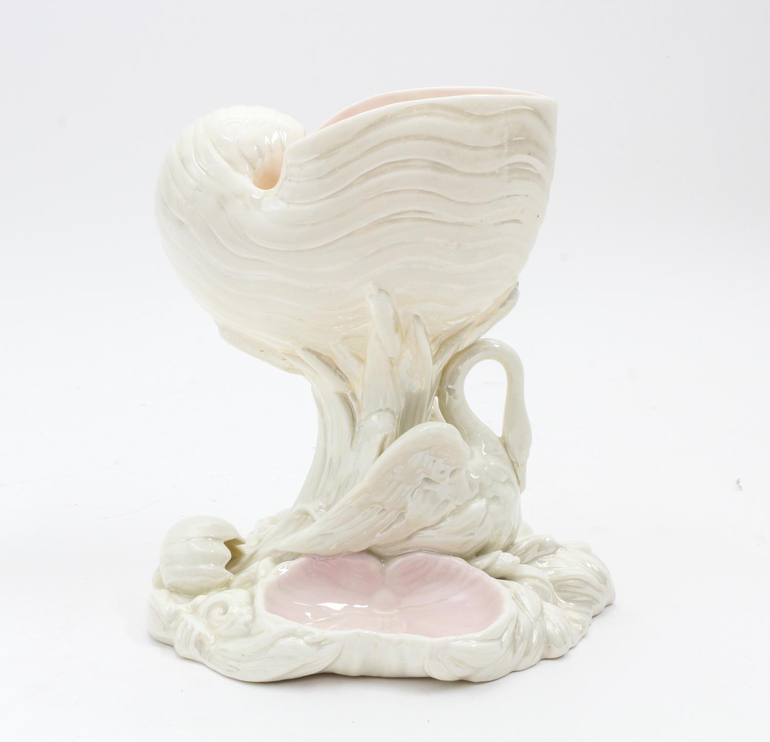 A Royal Worcester Porcelain Figural Dish Height 7 1/2 inches. — 19TH CENTURY