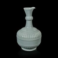 A Chinese "claire de lune" or pale celadon-glazed pouring vessel, Huajiao 粉青釉花浇