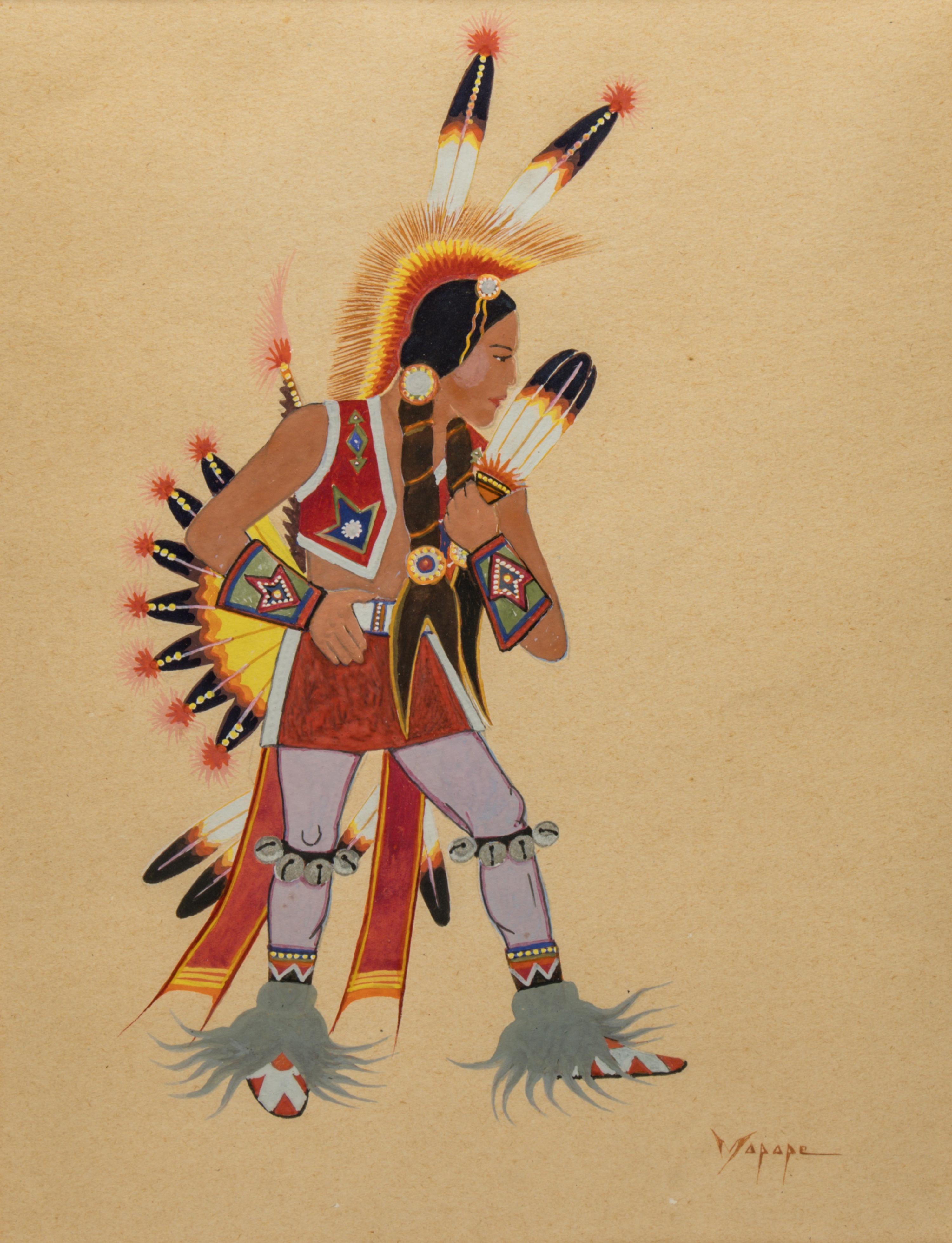 Stephen Mopope (Kiowa, 1898-1974) — untitled, Fancy Dancer
