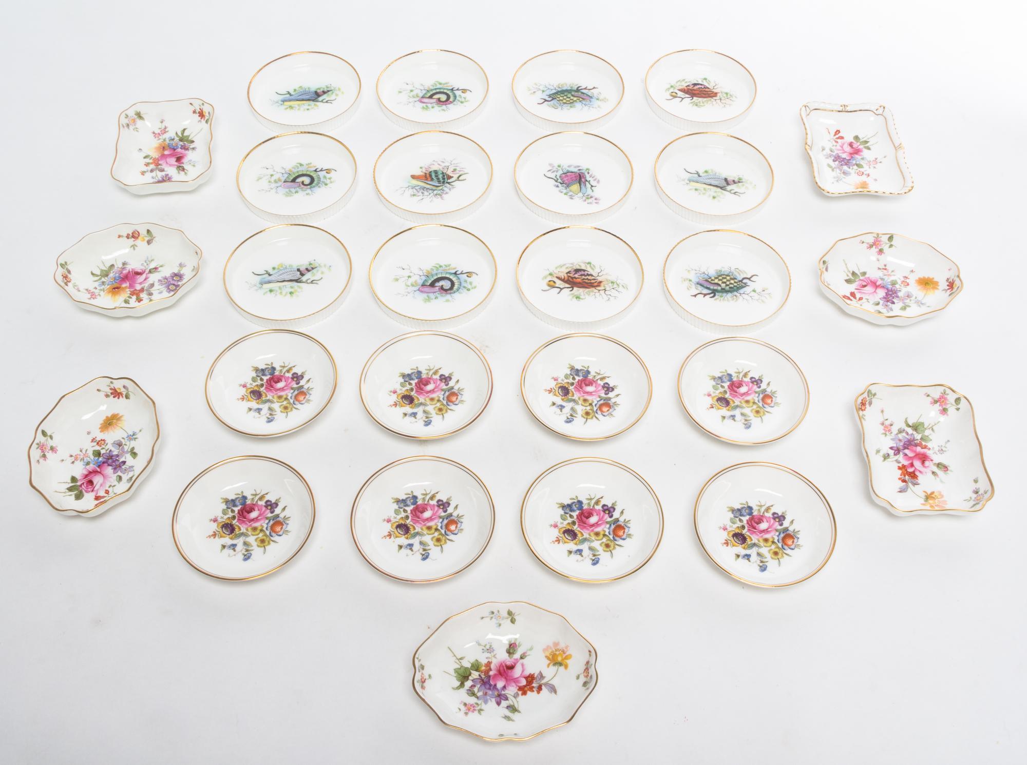 A Collection of Boxed English Porcelain Saucers Average diameter 3 1/4 inches. — SECOND HALF 20TH CENTURY
