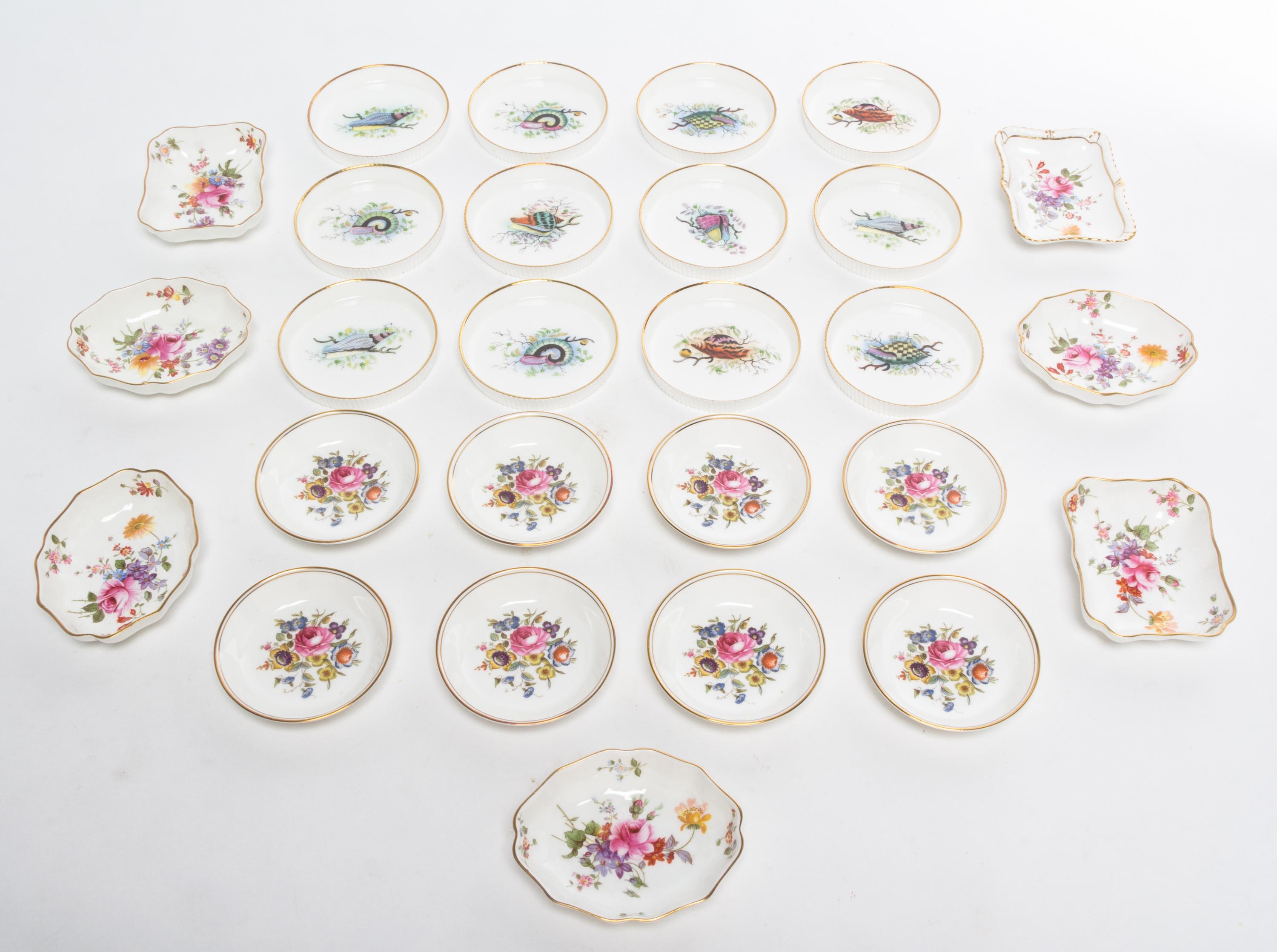 A Collection of Boxed English Porcelain Saucers Average diameter 3 1/4 inches. — SECOND HALF 20TH CENTURY
