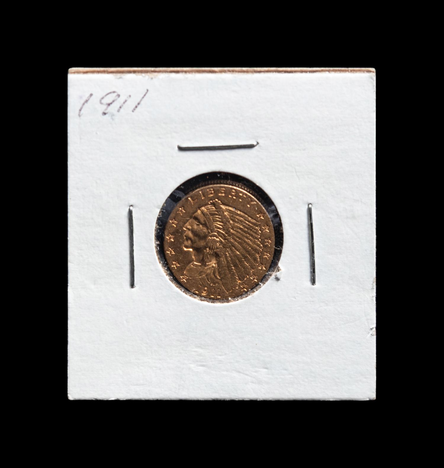 A 1911 Indian Head $2.50 Gold Coin