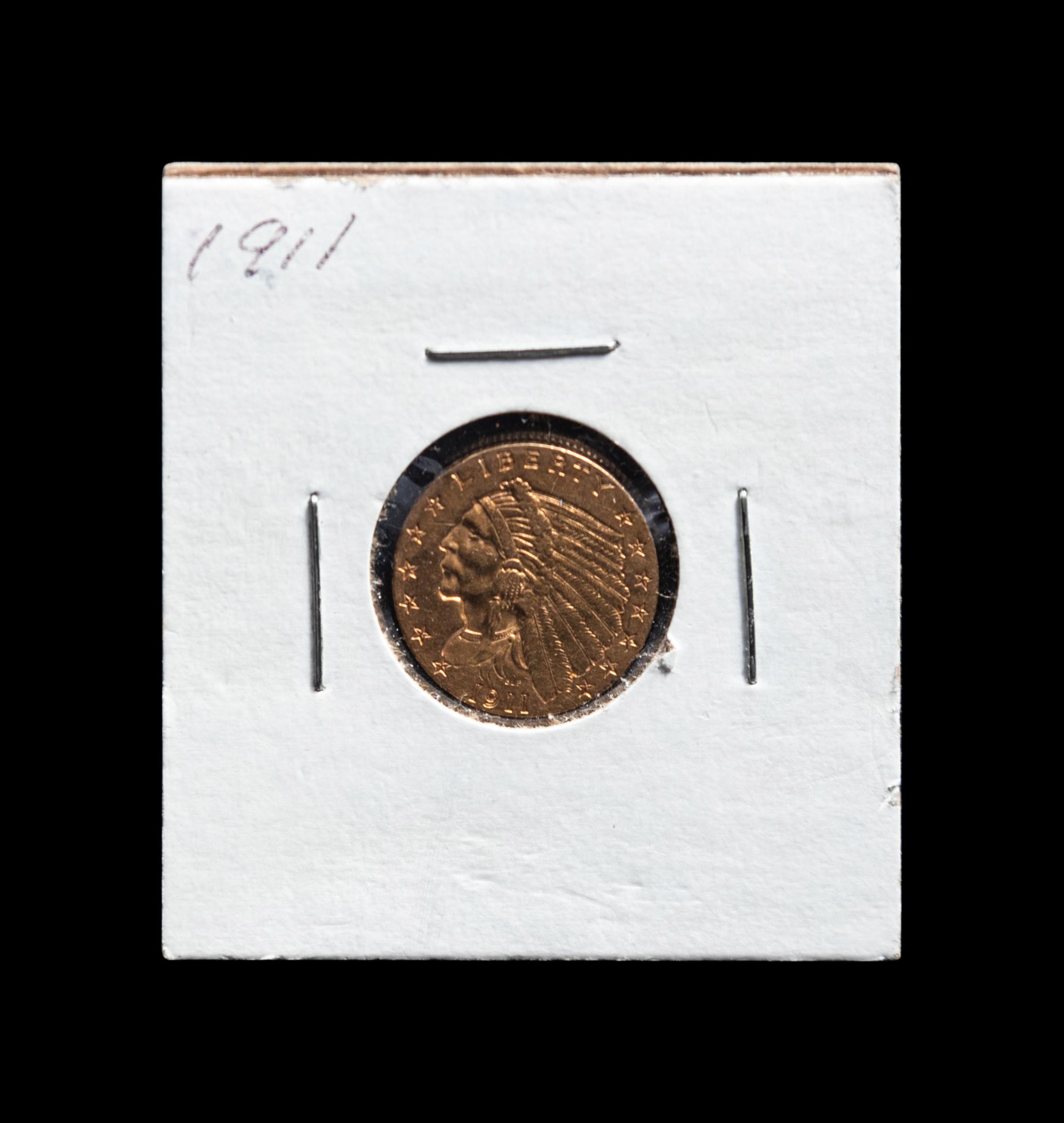 A 1911 Indian Head $2.50 Gold Coin