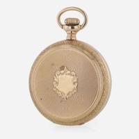 A 14K Yellow Gold Hunter Case Packet Watch by Waltham