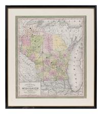 A group of five American state and city maps, comprising: