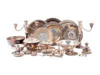 A Group of Assorted Silver and Silver-Plate Table Articles