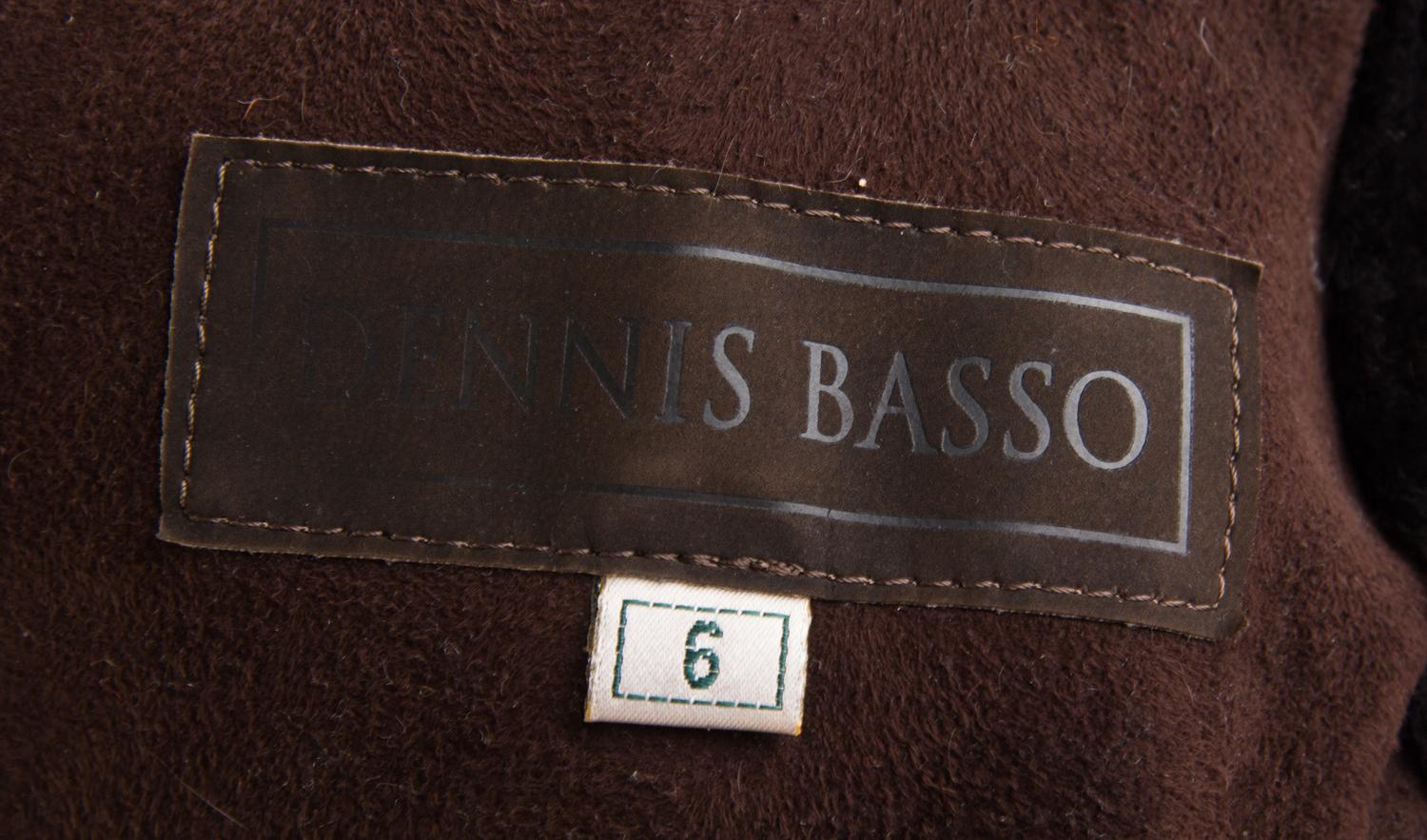 A Dennis Basso Brown Lambskin Coat, Size 6.