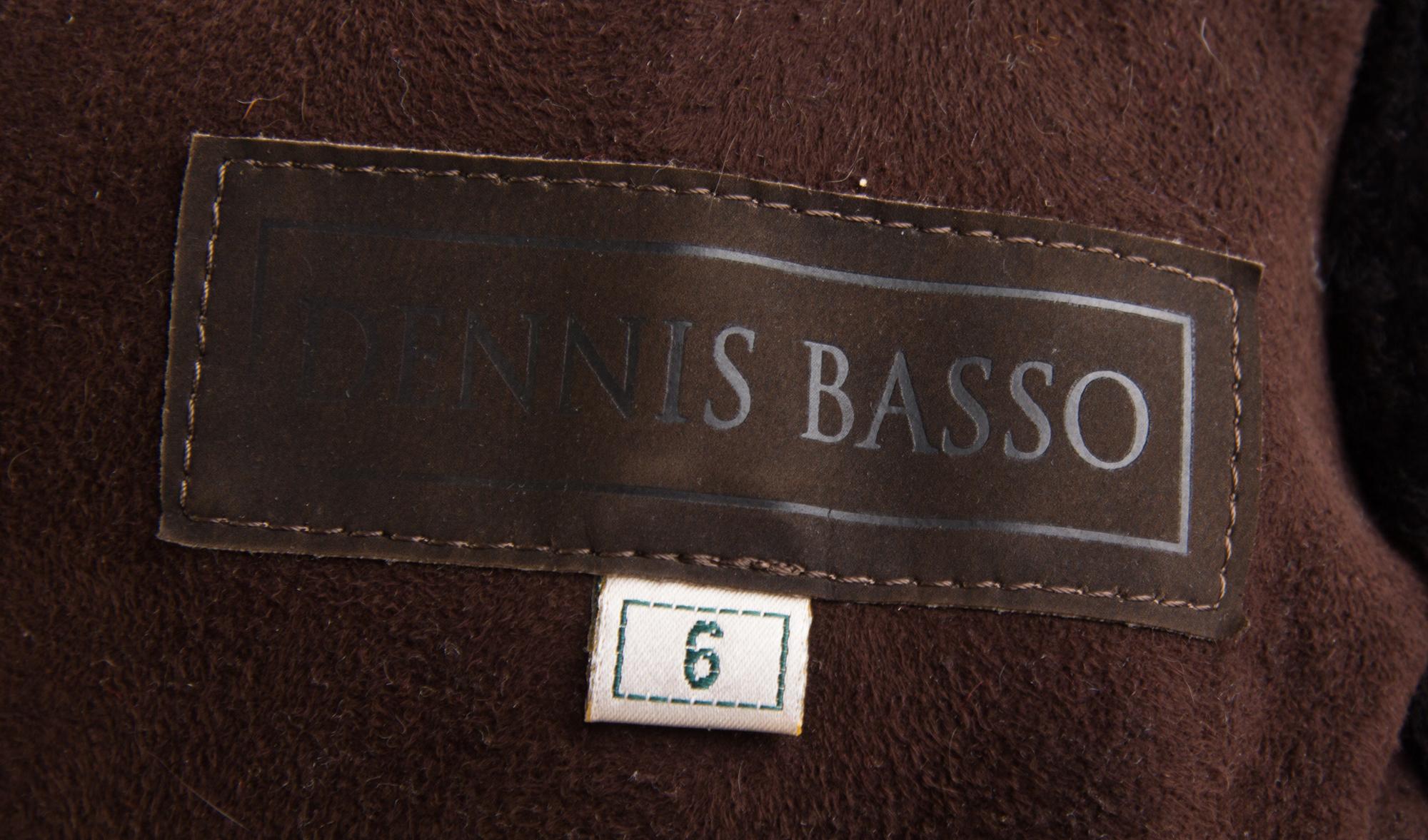 A Dennis Basso Brown Lambskin Coat, Size 6.