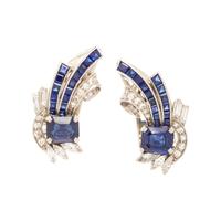 Raymond Yard, Sapphire and Diamond Earrings