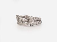 A Ladies Platinum and Diamond Ring
