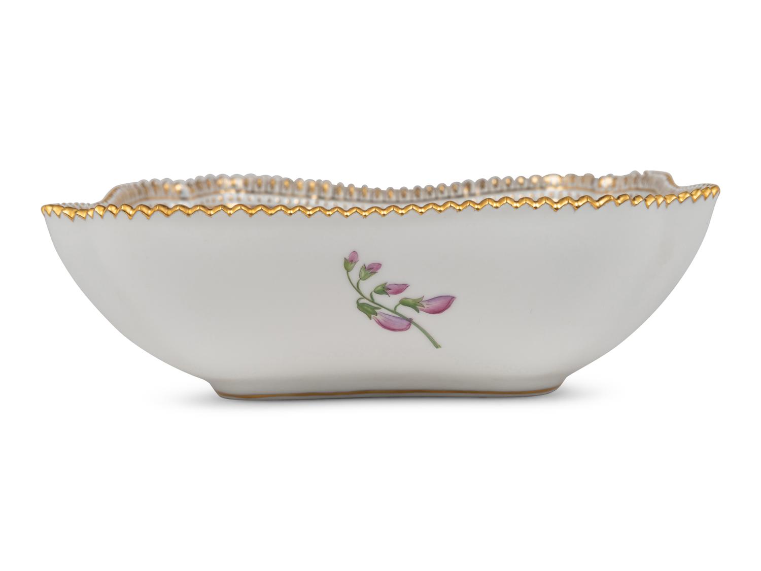 A Royal Copenhagen Flora Danica Porcelain Square Serving Bowl