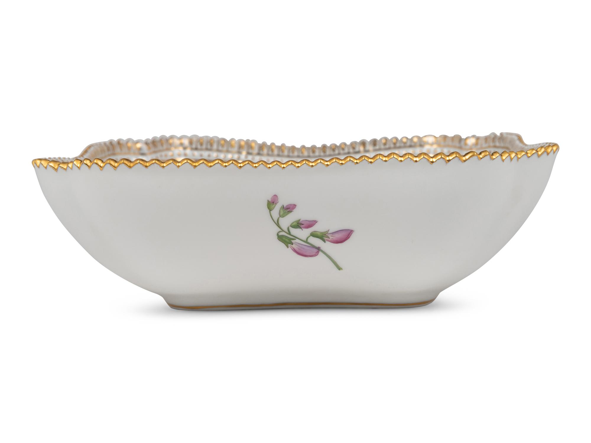 A Royal Copenhagen Flora Danica Porcelain Square Serving Bowl