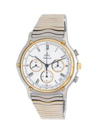 EBEL, REF. 3068 STAINLESS STEEL AND GOLD 'SPORT CLASSIC CHRONOGRAPH' 'MIAMI VICE' WITH 'EL PRIMERO' MOVEMENT AND 'WAVE' BRACELET, BOX & MANUALS