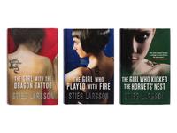 LARSSON, Stieg (1954-2004). [Millennium Trilogy]. The Girl with the Dragon Tattoo . 2008. -- The Girl Who Played with Fire . 2009. -- The Girl Who Kicked the Hornets Nest . 2009. All London: Maclehose Press.