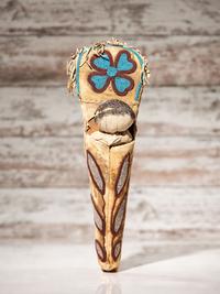 Umatilla Beaded Hide Doll Cradle