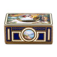 A German Enameled Singing Bird Automaton Box