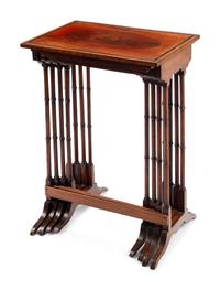 An English Marquetry Four-Stack Table