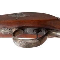 Pair of mid-19th Century Germanic Percussion Target Pistols by A. Dickore of Giessen