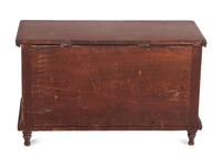 A Late Country Federal Red Painted Cherrywood Blanket Chest
