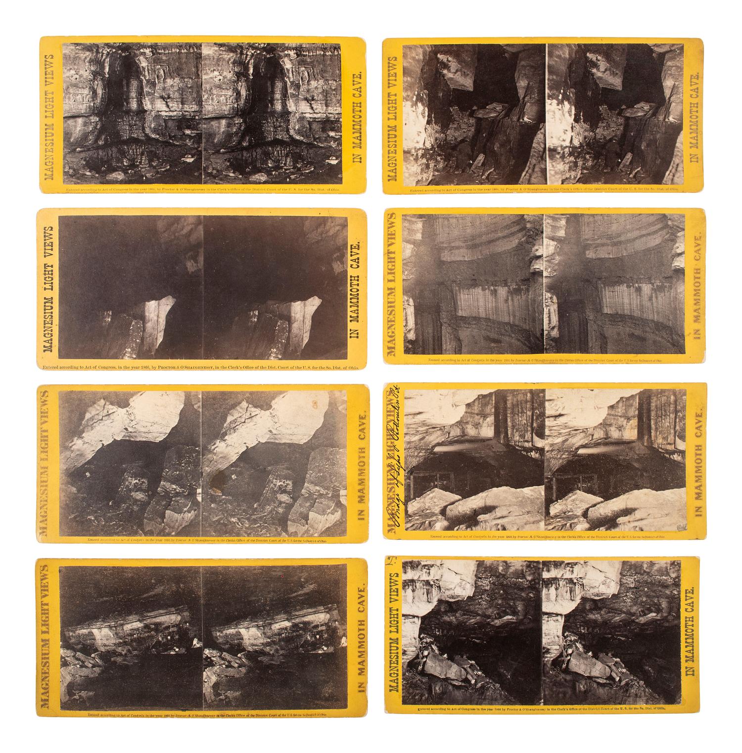 [EARLY PHOTOGRAPHY - MAMMOTH CAVE, KY]. WALDACK, Charles (1828-1882), photographer. A set of 42 stereoviews of Mammoth Cave, Kentucky. Cincinnati, OH, 1866.