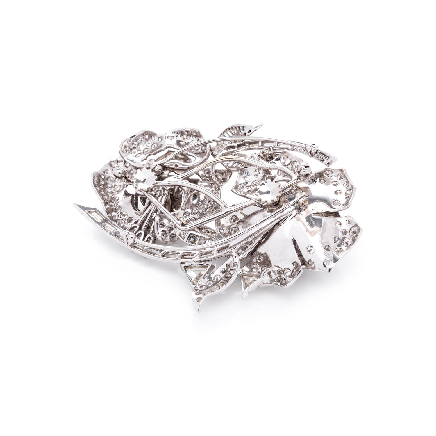 DIAMOND ROSE CONVERTIBLE BROOCH