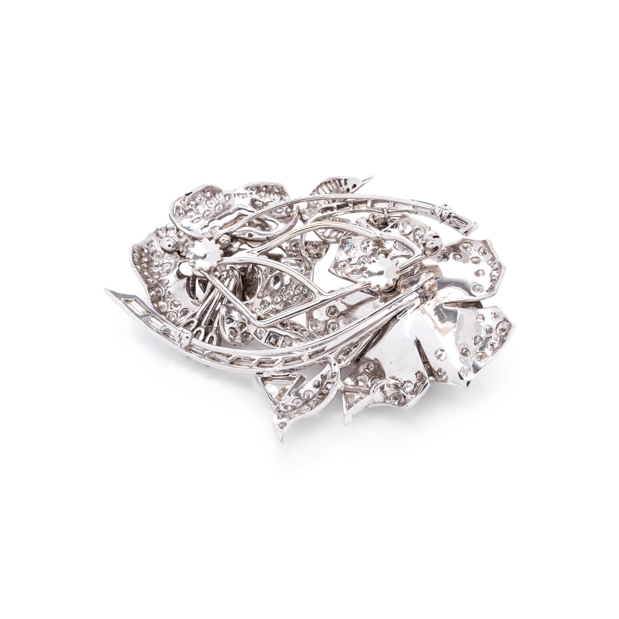 DIAMOND ROSE CONVERTIBLE BROOCH