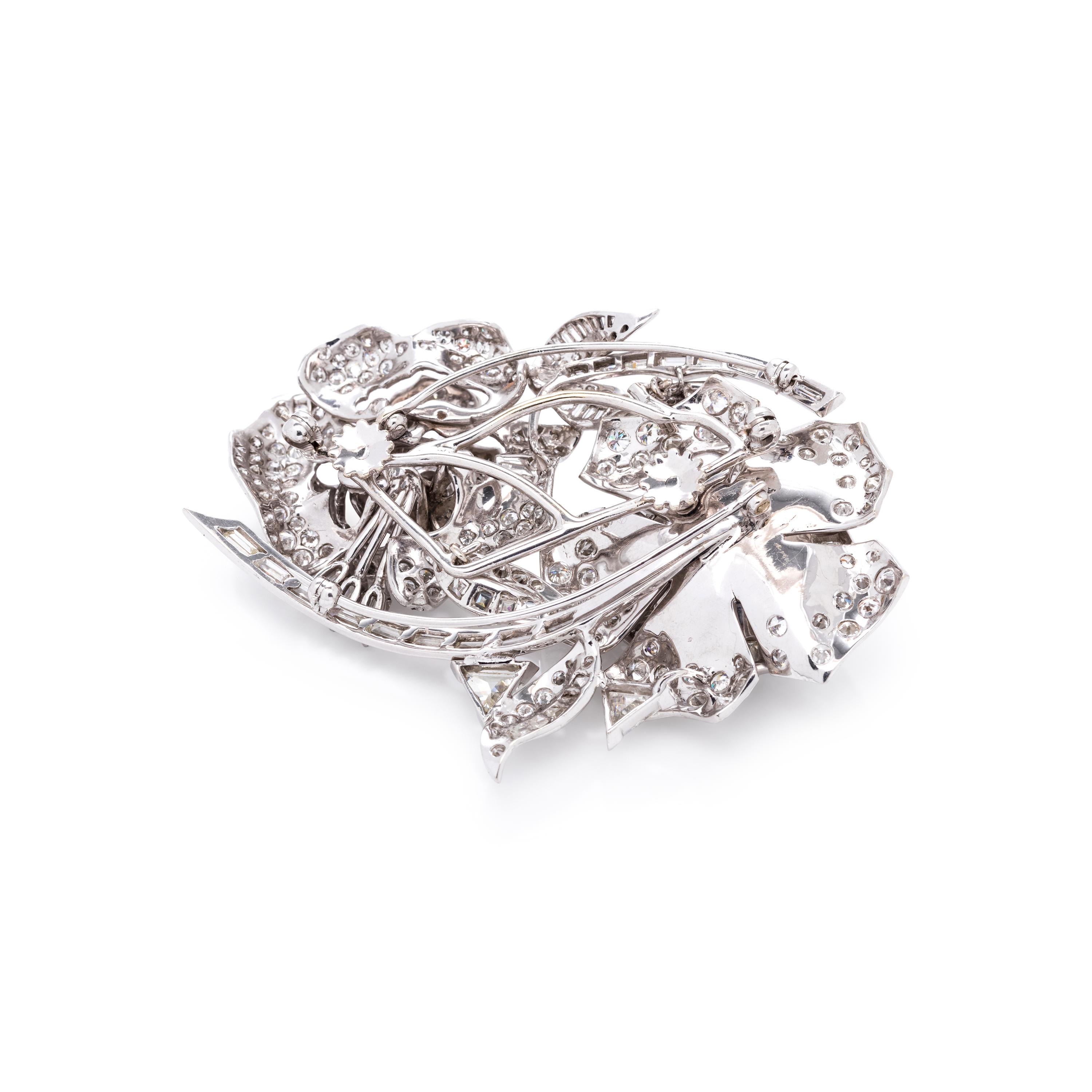 DIAMOND ROSE CONVERTIBLE BROOCH