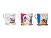 Three Grocer's Porcelain Occupational Shaving Mugs
