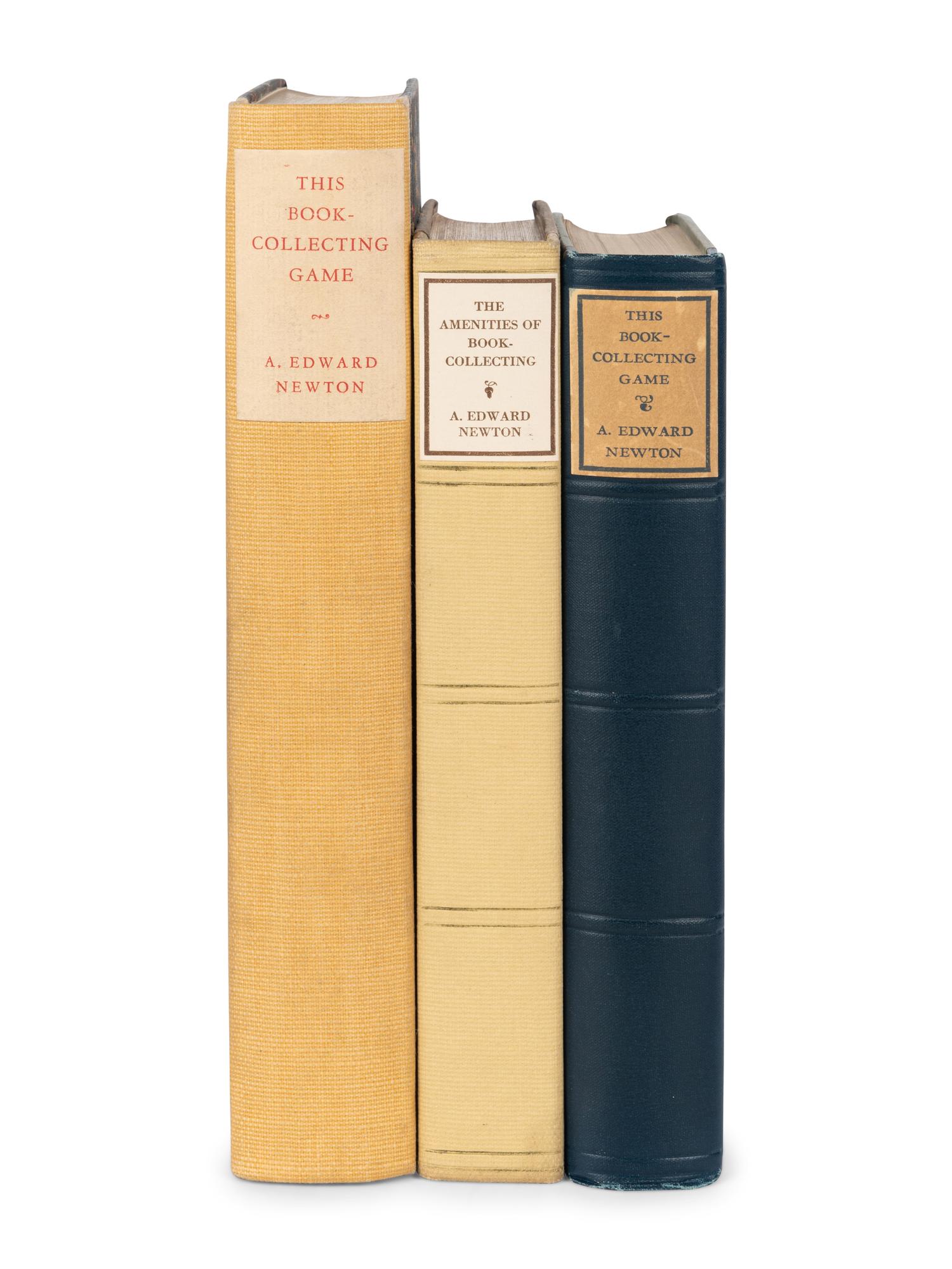 NEWTON, Alfred Edward (1863-1940). A group of 3 works, comprising: