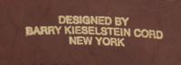 A Barry Kieselstein Cord Black Embossed Leather Belt, 37".