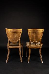 A Pair of Italian Giltwood Side Chairs from the Potter and Bertha Honoré Palmer Mansion, Chicago
