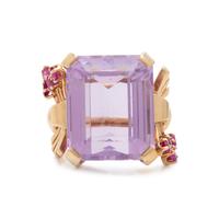 RETRO, AMETHYST AND RUBY RING