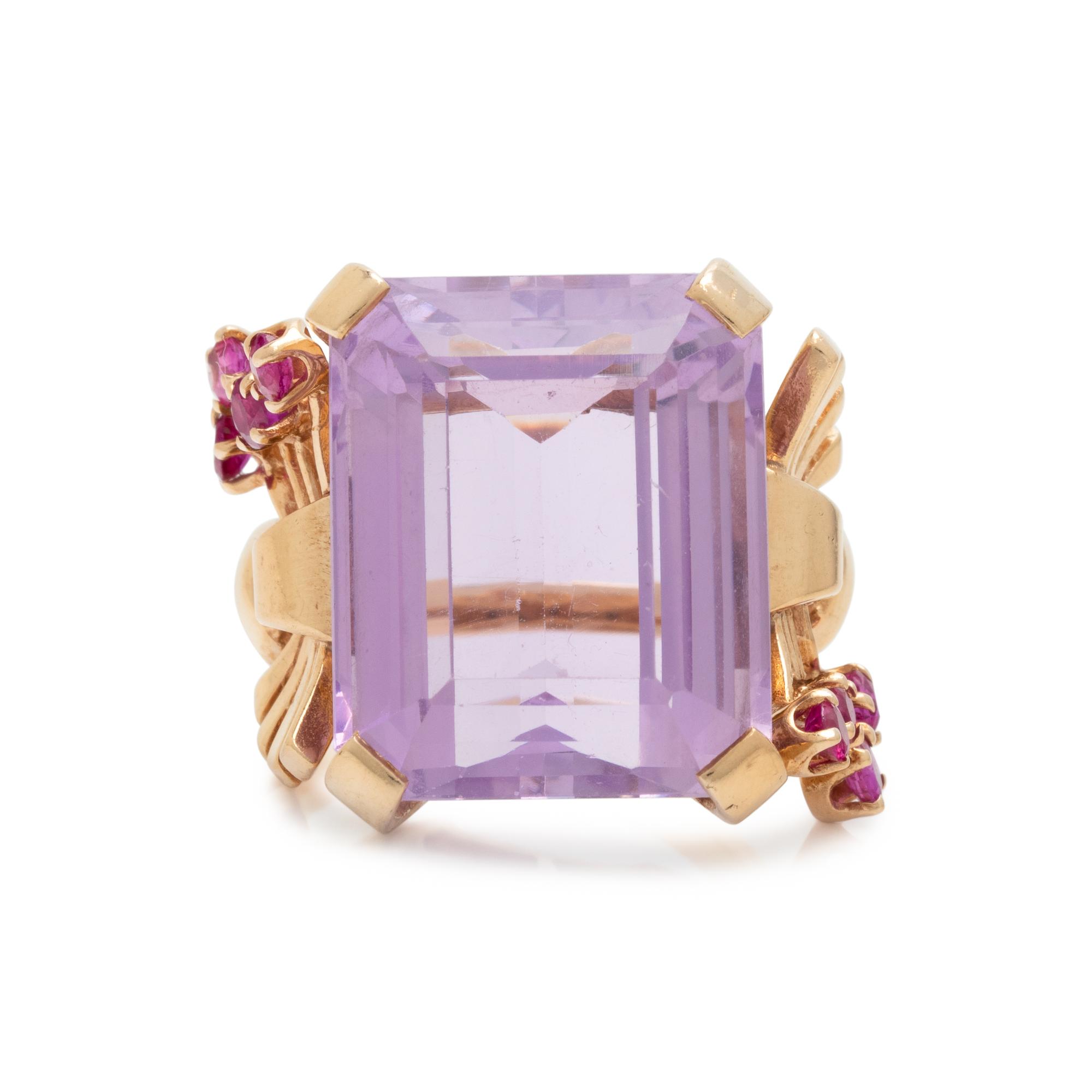 RETRO, AMETHYST AND RUBY RING