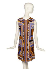 Emilio Pucci, Printed Silk Shift Dress, 1960's