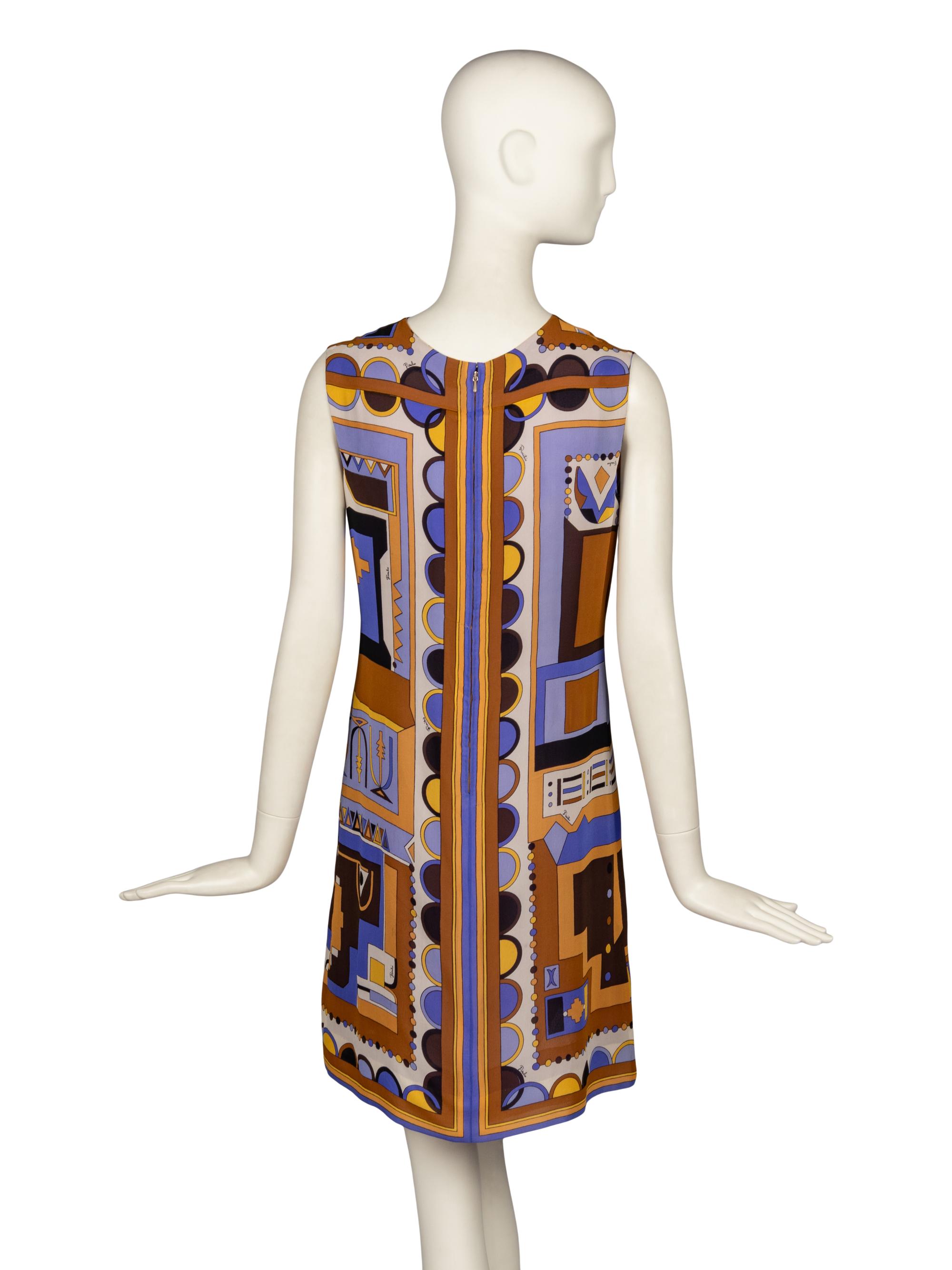 Emilio Pucci, Printed Silk Shift Dress, 1960's
