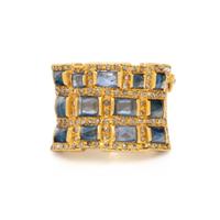 COOMI, SAPPHIRE, DIAMOND, AND HIGH-KARAT GOLD RING