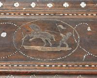 An Italian Baroque bone-inlaid walnut cassone, 17th century