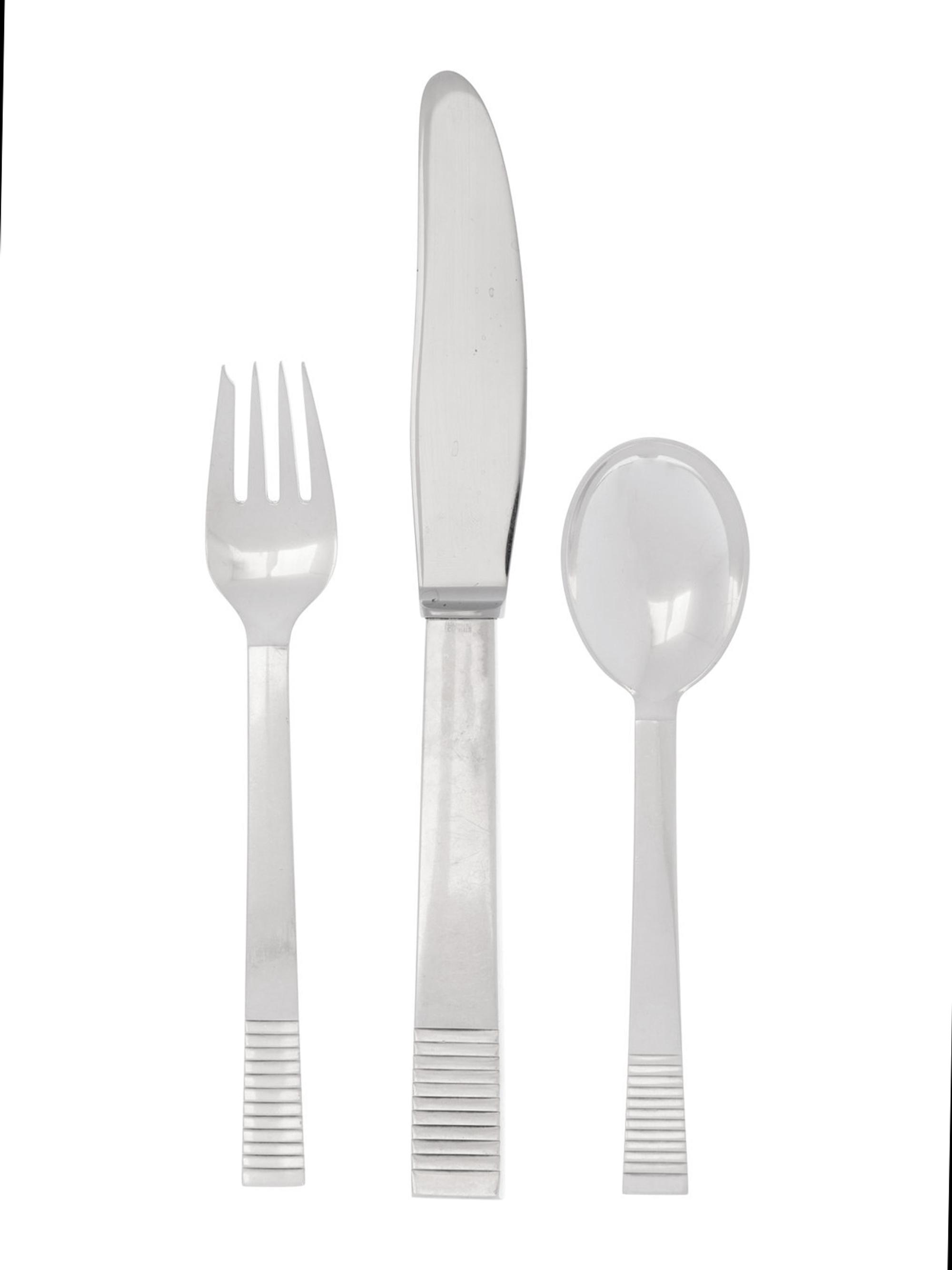 A Georg Jensen Silver Flatware Service