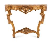 A Louis XV Style Giltwood Console — 19TH CENTURY