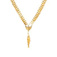 Yellow Gold Chain Necklace with Articulated Fish Pendant