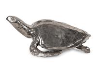 A Large Silvered Model of a Sea Turtle
