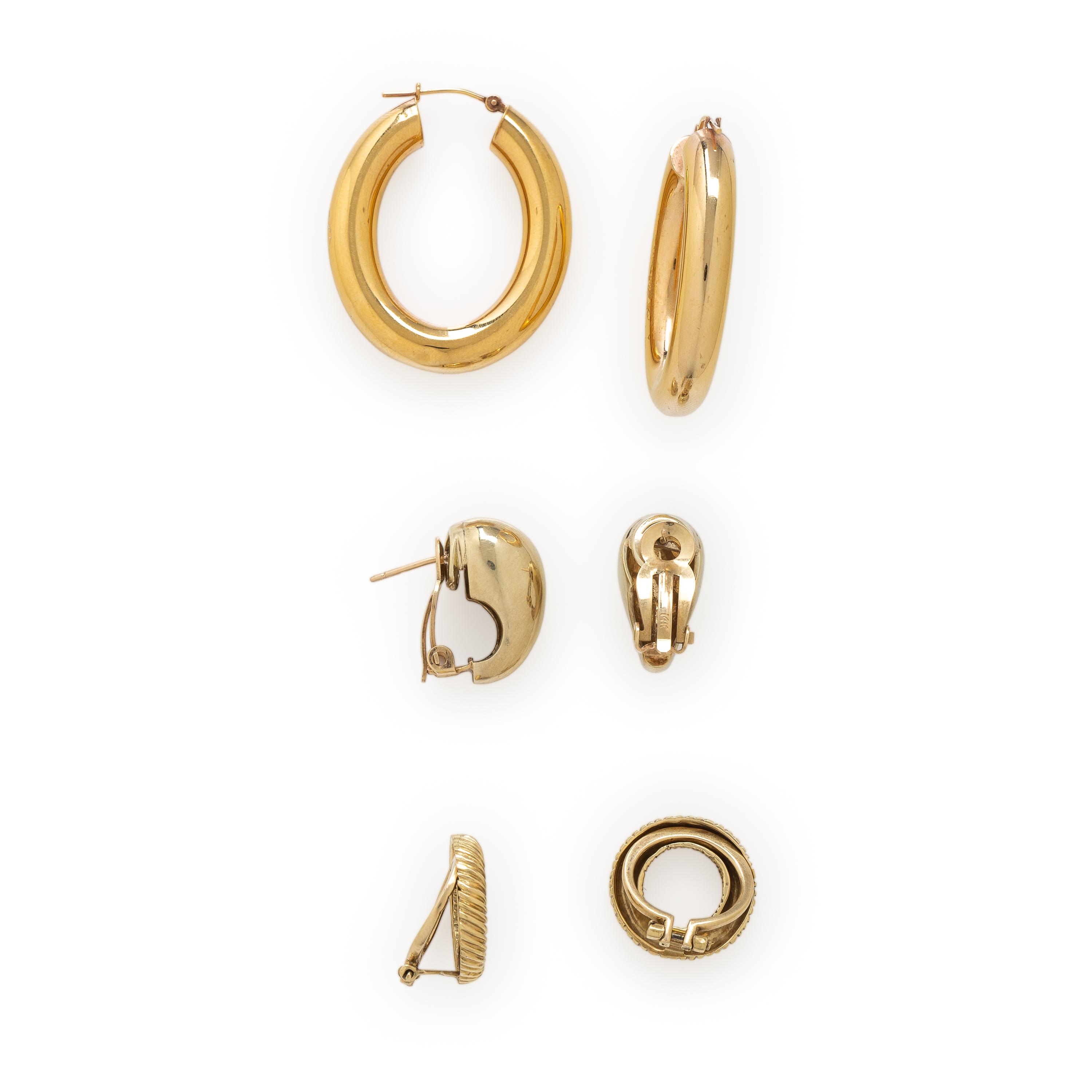 Collection of Yellow Gold Earrings
