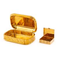 Two Continental Gold Table Boxes