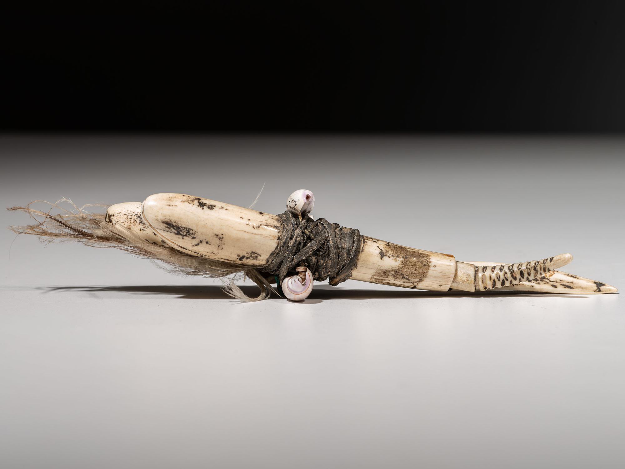 Carved Antler Fetish, Mountain Lion