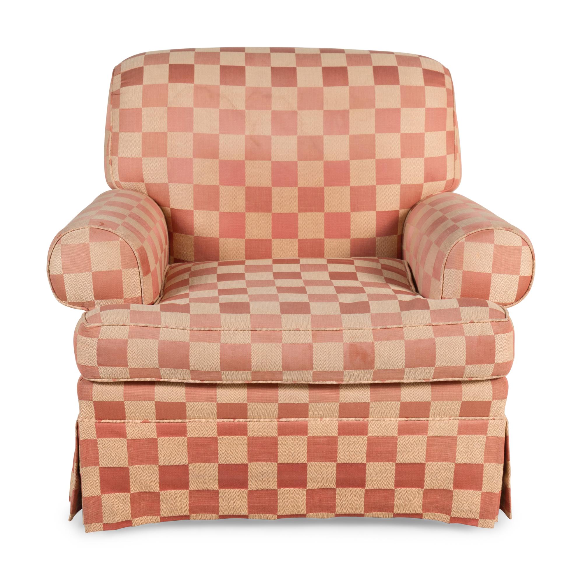 A Custom Upholstered Lounge Chair